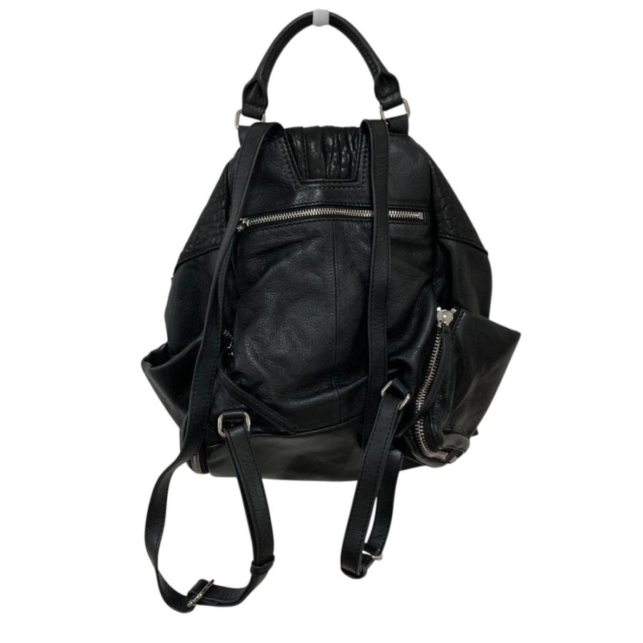 DIESEL ディーゼル LE-ZIPPER MHONIC リュック　ブラック DIESEL（ディーゼル） 美品 LE-MHONIC レザー ジップデザイン バック
