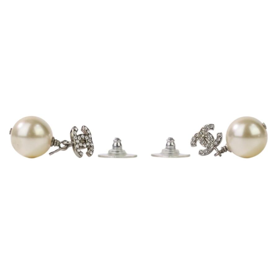 CHANEL（シャネル） 良品 16V フェイクパール＆ラインストーン ココ