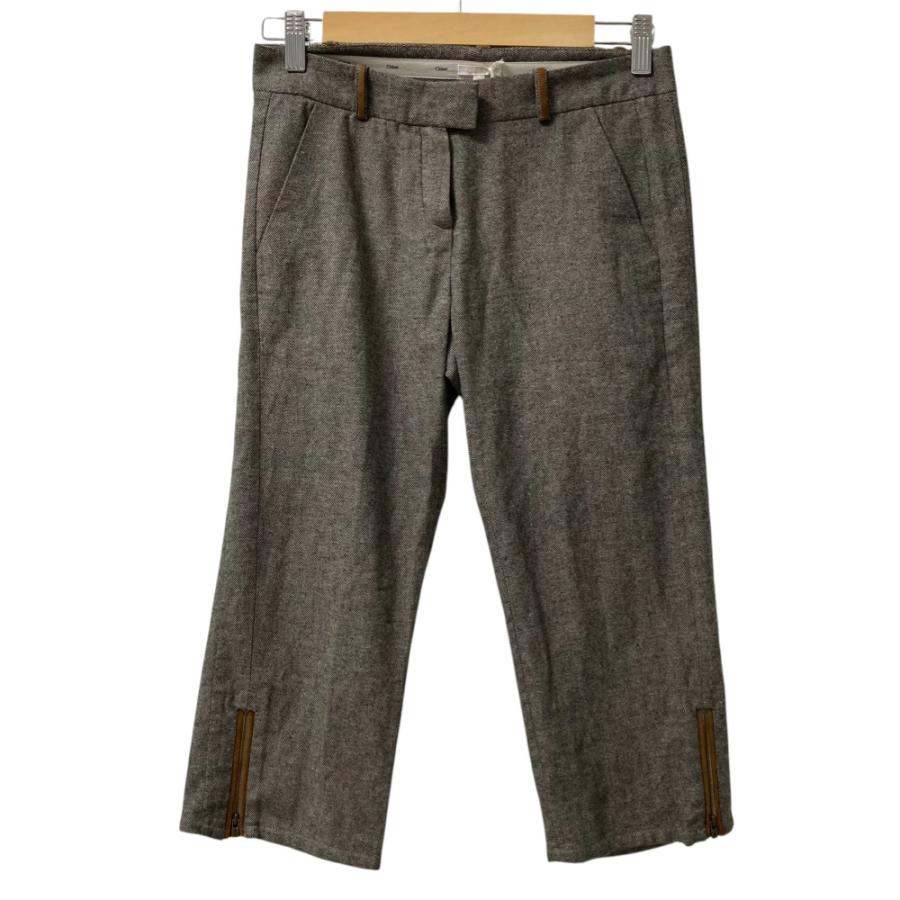 Chloe 未使用 クロエ ヘリンボーン パンツ キッズ サイズ14 グレー  