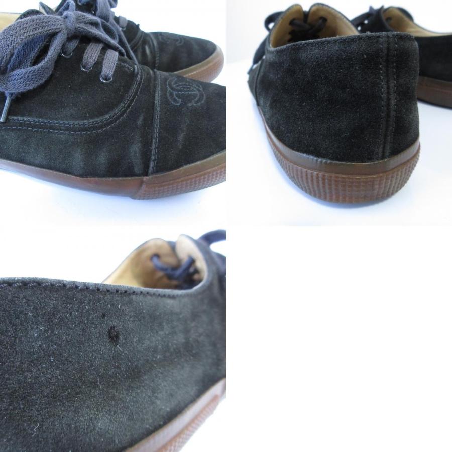 CHANEL 良品 シャネル スエード ココマークスニーカー レース