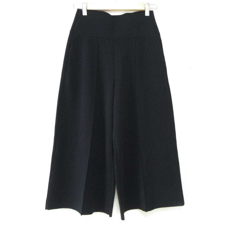 FOXEY NEWYORK ニットワイドパンツ ガウチョ ミッドナイト FOXEY NEW YORK 美品 フォクシーニューヨークコレクション Knit Pants
