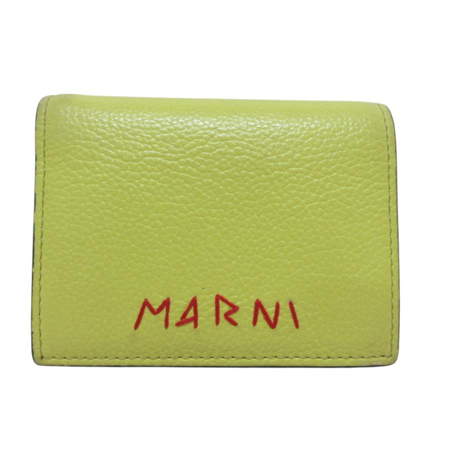 MARNI】折りたたみ財布、ミニウォレット イエロー マルニ 折り財布