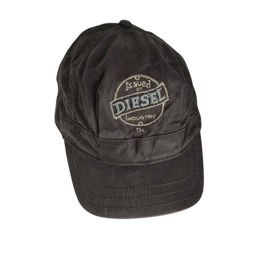 DIESEL（ディーゼル） 美品 ロゴ刺繍 キャップ 帽子 グレー レディース