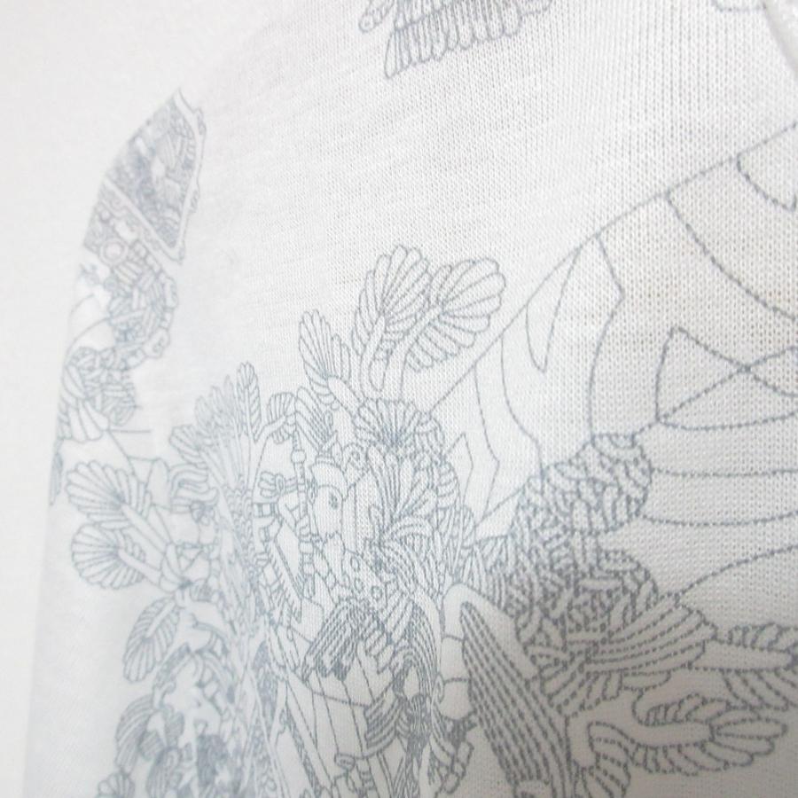良品 HERMES エルメス マルジェラ期 天体と太陽柄 ロングスリーブ Tシャツ カットソー S ホワイト レディース 古着 中古 USED HERMES（エルメス） 良品 マルジェラ期 天体と太陽柄 ロングスリーブ T
