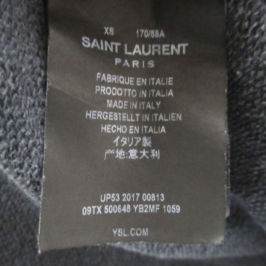 良品 SAINT LAURENT PARIS サンローランパリ ロゴプリント USED加工