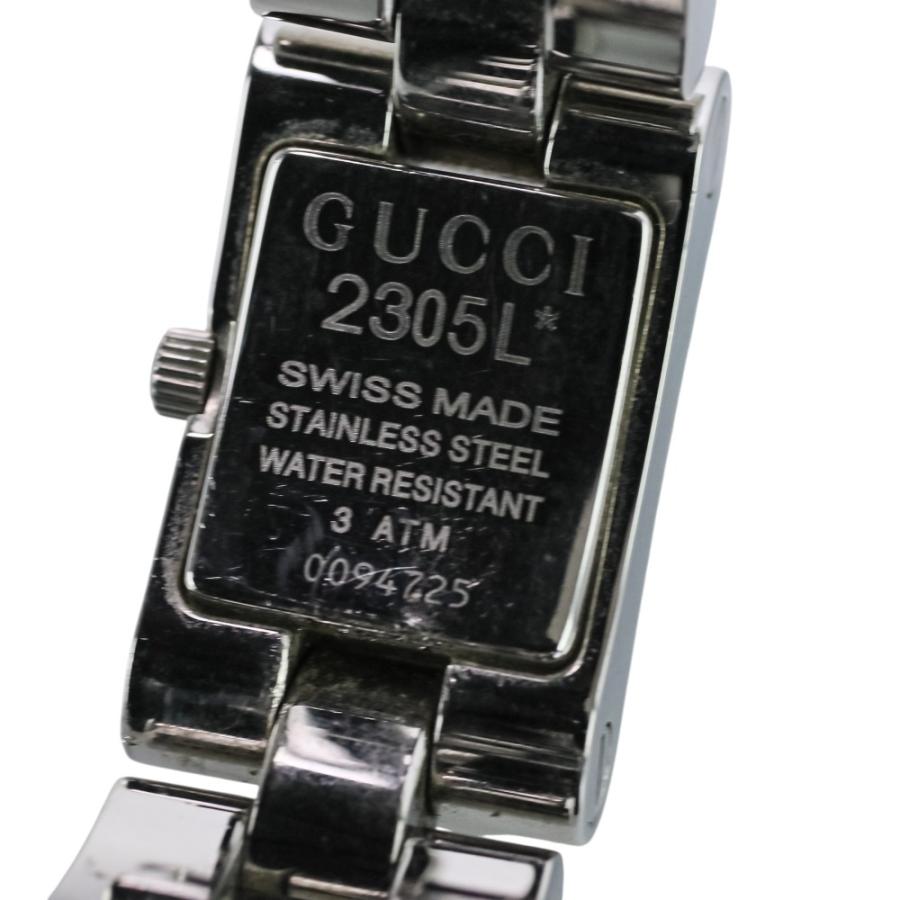 美品 GUCCI グッチ 2305L レディースクォーツ腕時計 GUCCI（グッチ） 美品 2305L クォーツ腕時計 ウォッチ ブラック文字盤