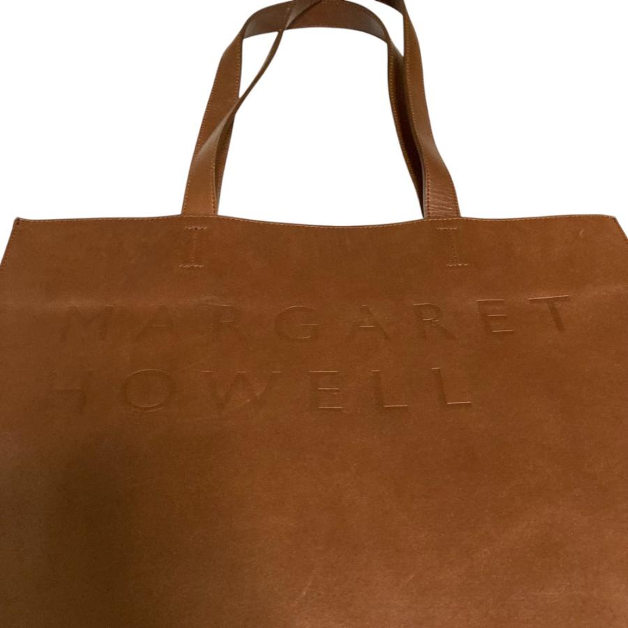 MARGARET HOWELL（マーガレットハウエル） 美品 ロゴエンボス レザー 