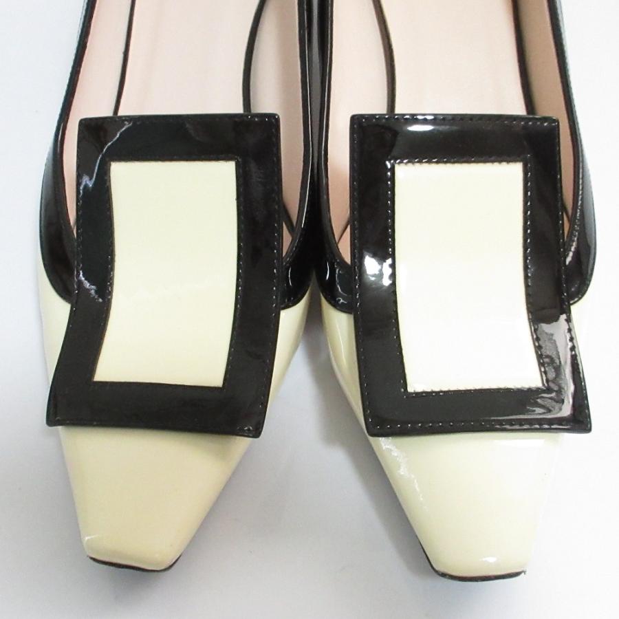 Roger Vivier（ロジェヴィヴィエ） 良品 スクエアトゥ バイカラー