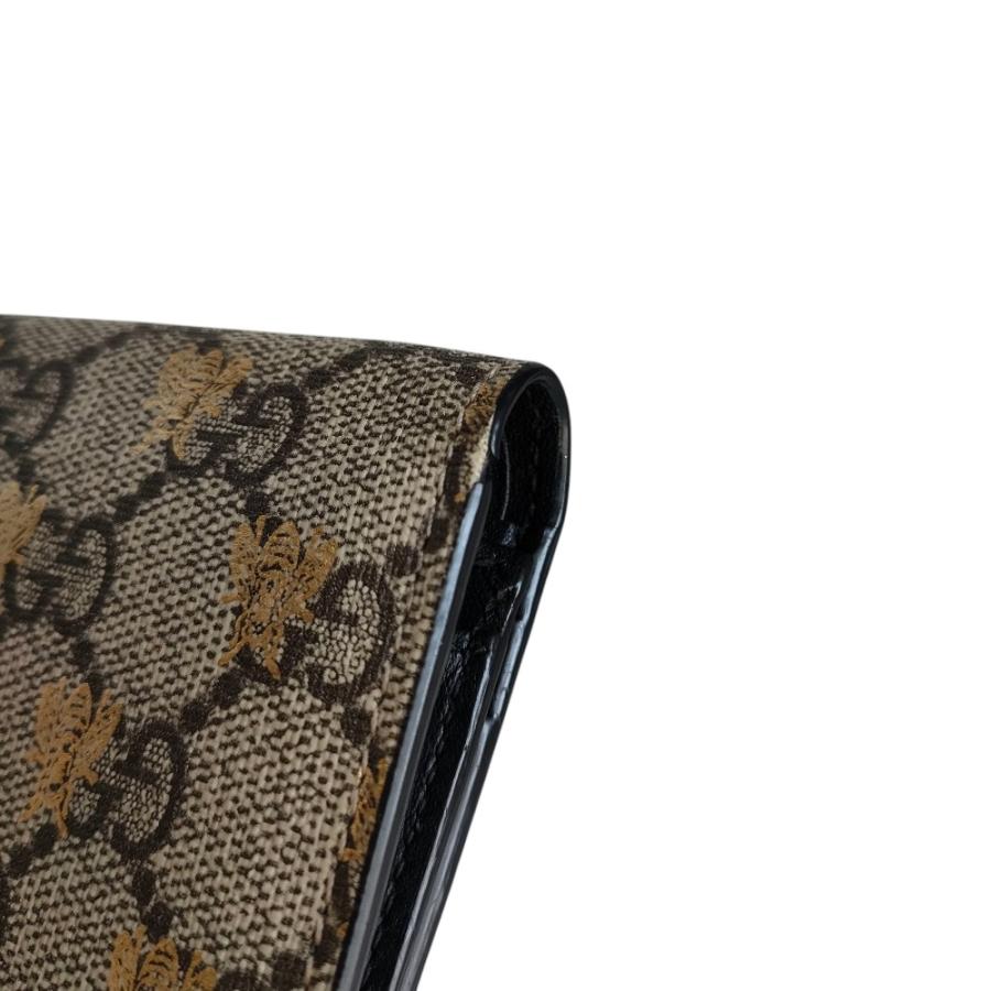 【美品希少】GUCCI グッチ GGスプリーム Bee二つ折り財布 508757 GUCCI（グッチ） 良品 ミケーレ GGスプリーム Bee コンパクト