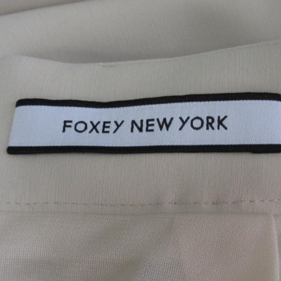 FOXEY NEW YORK 美品 NEWYORK フォクシーニューヨーク ギャザー ひざ丈