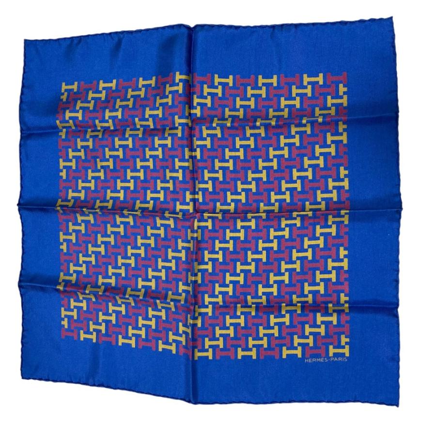 HERMES（エルメス） 美品 ヴィンテージ H柄 カレ45 プチカレ シルク