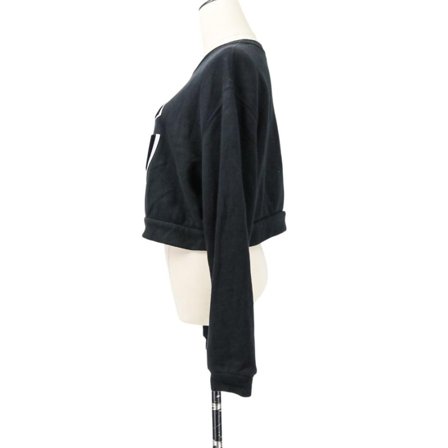良品 DOLCE&amp;GABBANA ドルチェアンドガッバーナ DGロゴ クロップド スウェット トレーナー XL ブラック レディース 古着 中古 USED DOLCE&GABBANA（ドルチェ & ガッバーナ） 良品 ドルチェアンド