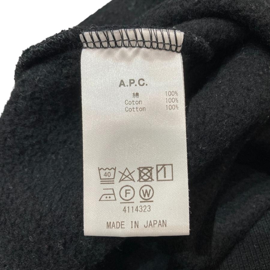美品 A.P.C. アーペーセー ロゴ スウェット トレーナー S ブラック レディース 古着 中古 USED A.P.C.（アーペーセー） 美品 ロゴ スウェット トレーナー S ブラック