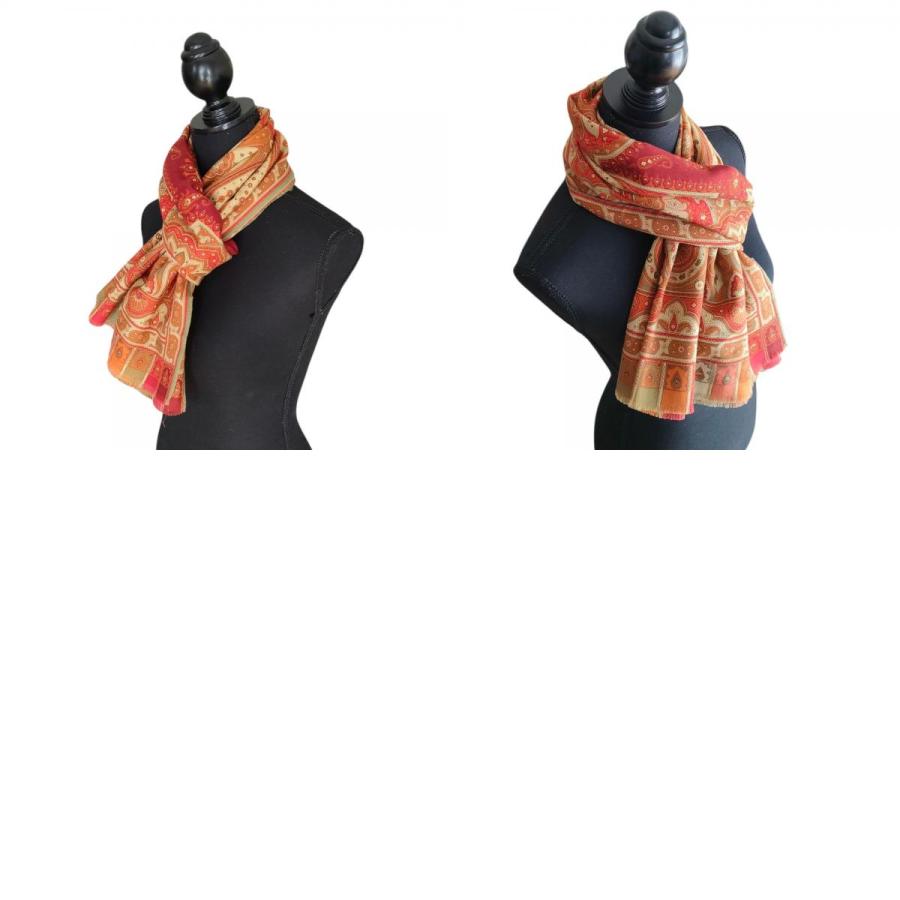 ETRO エトロ ペイズリー 大判 ストール シルク ウール ETRO エトロ ペイズリー 大判 ストール 花柄 正方形 シルク