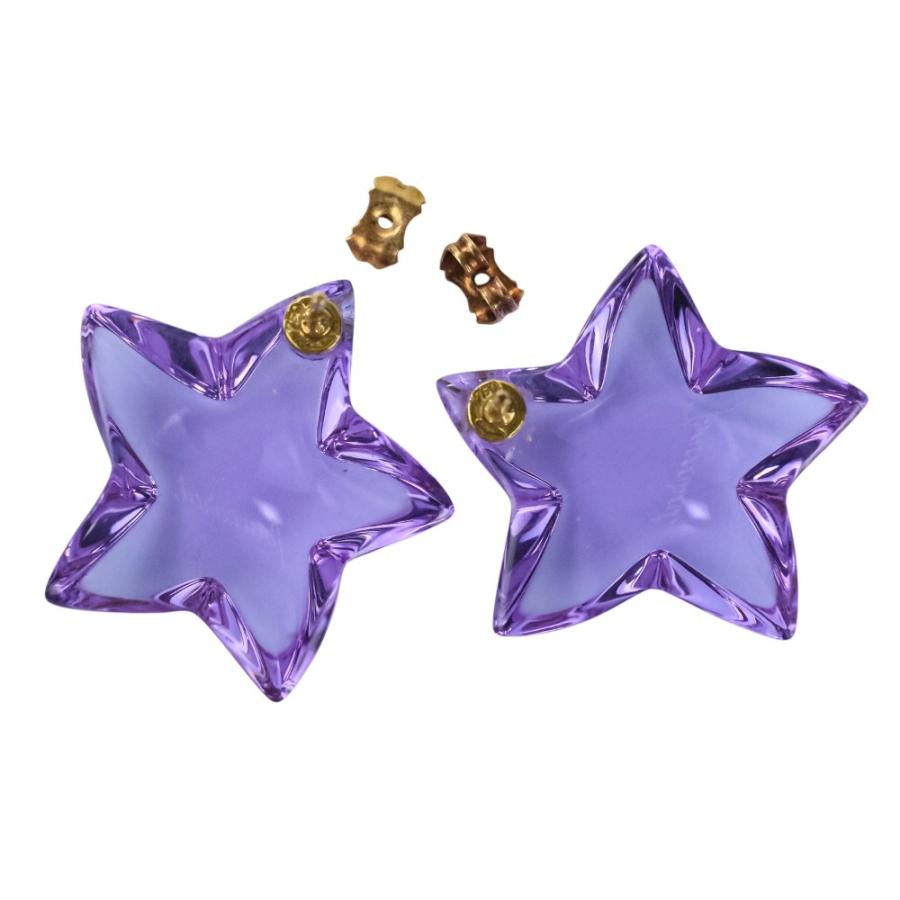 バカラ（Baccarat） 美品 スタークリスタル パルム ピアス K18イエロー 
