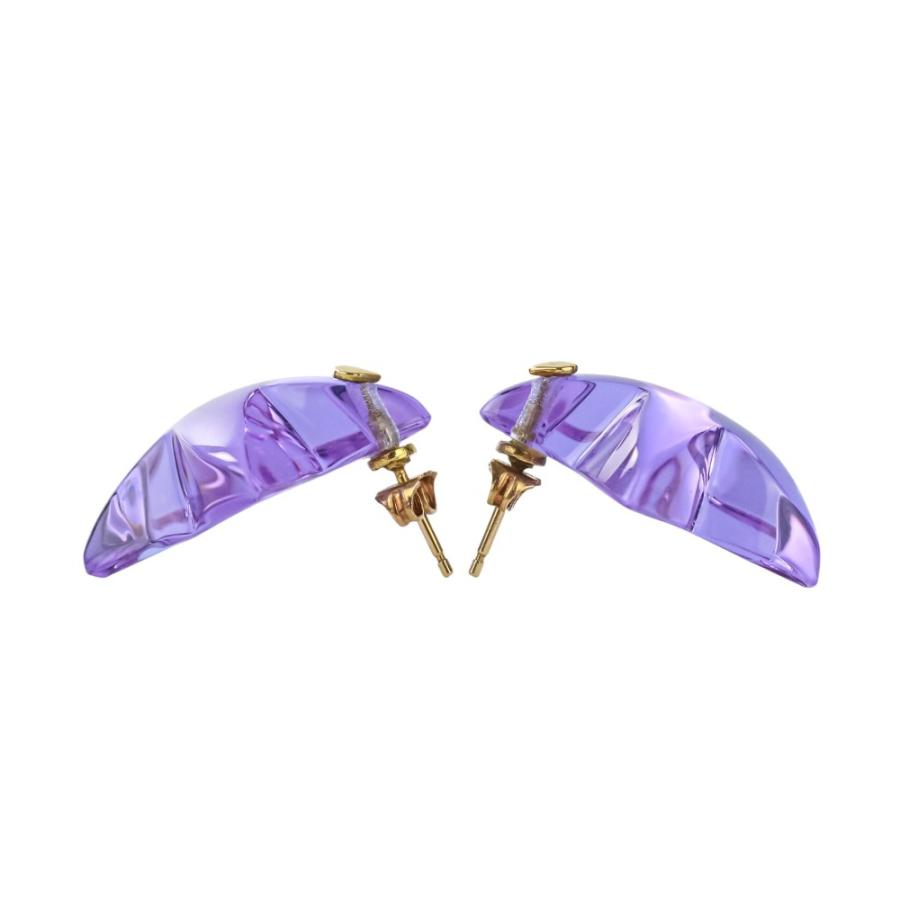 バカラ（Baccarat） 美品 スタークリスタル パルム ピアス K18イエロー
