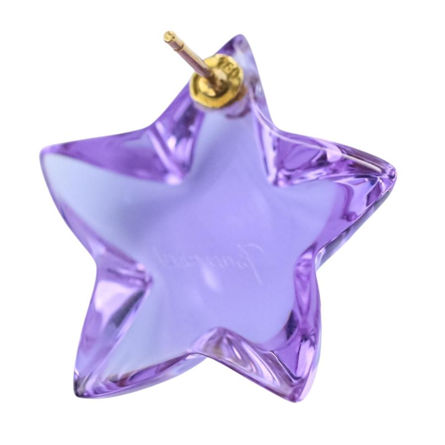 Baccarat バカラ オーロラ虹彩 星型クリスタルピアス ペア バカラ（Baccarat） 美品 スタークリスタル パルム ピアス K18イエロー