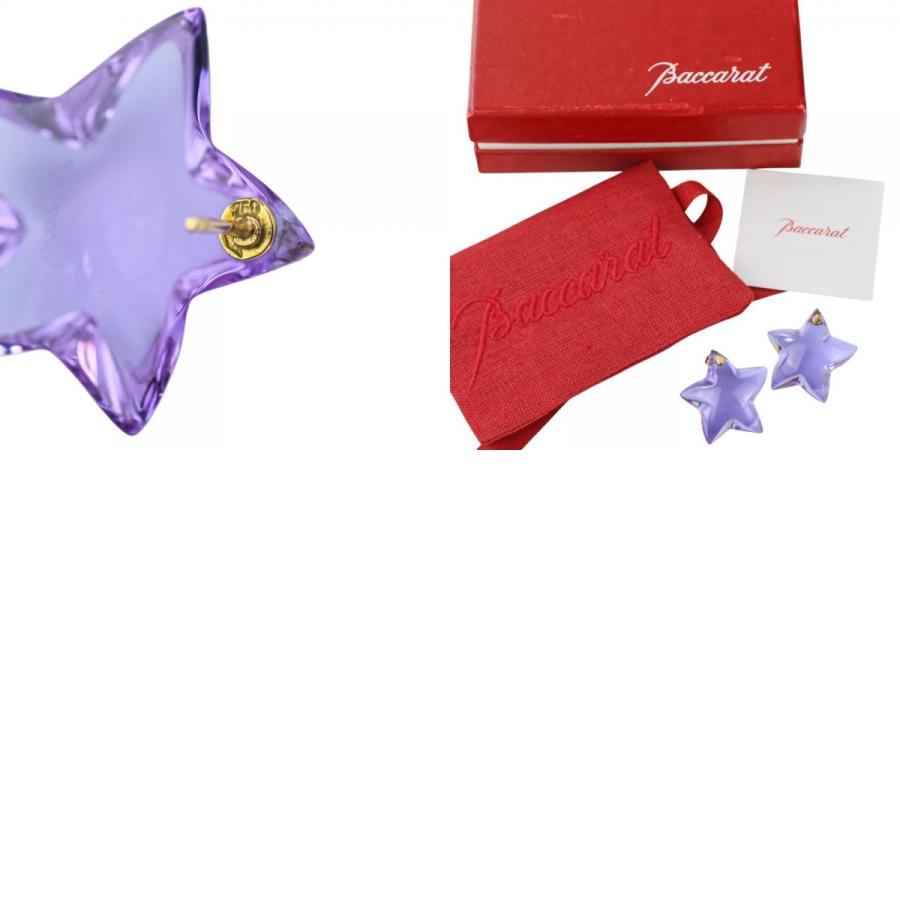 バカラ（Baccarat） 美品 スタークリスタル パルム ピアス K18イエロー