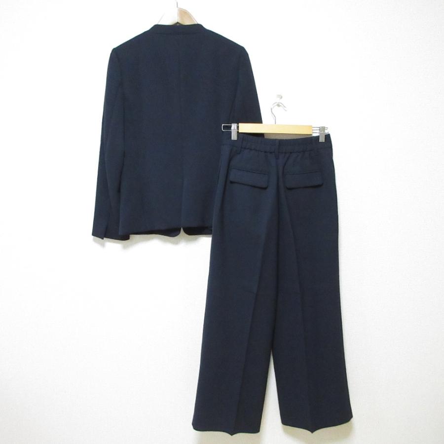 極美品　PLST ジャケット　パンツ　セットアップ　ネイビーM PLST（プラステ） 美品 イージーウエスト ジャケット パンツ2本 スーツ