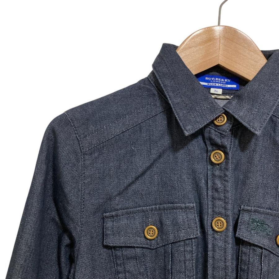 バーバリーブルーレーベル　ワンピース　ベルト付き　36サイズ BURBERRY BLUE LABEL - バーバリーブルーレーベル ワンピース 36