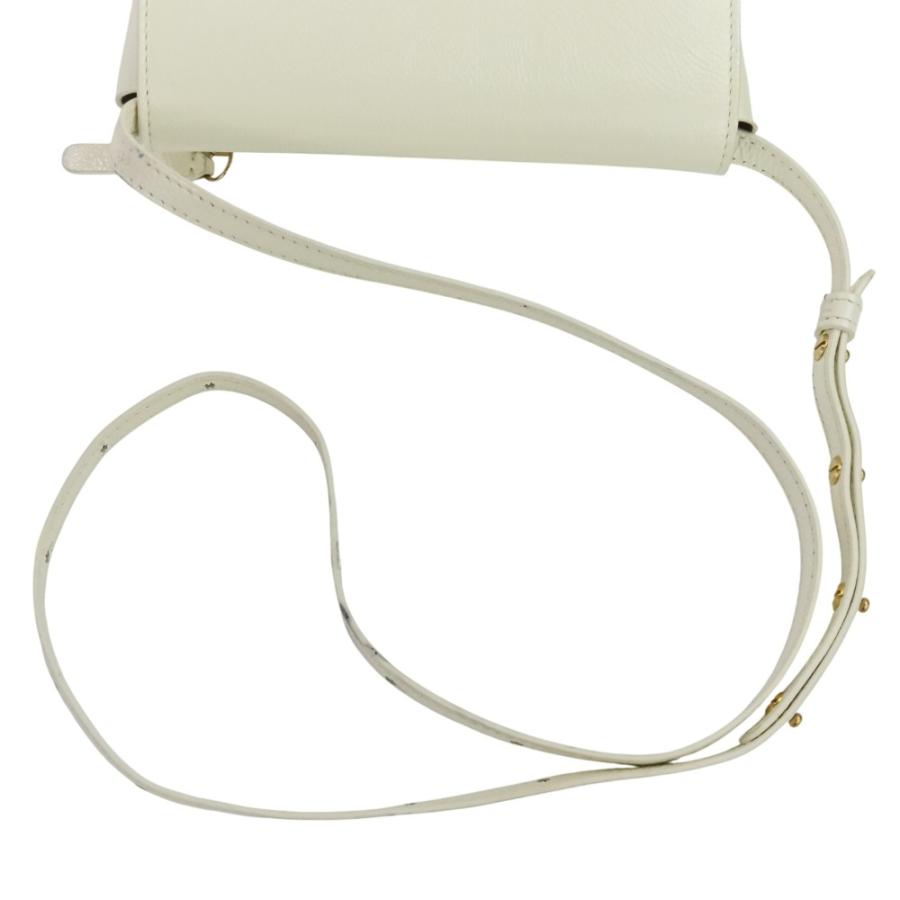 良品 WANDLER ワンドラー エナメル ショルダーバッグ ホワイト 