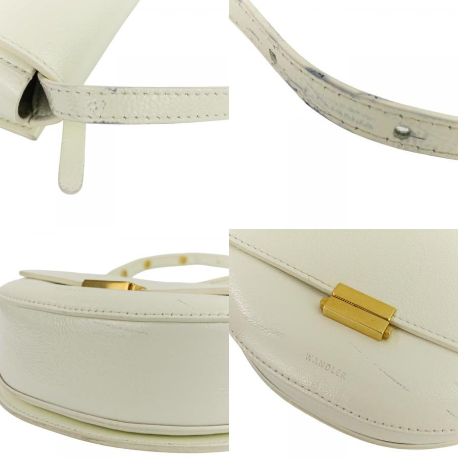 良品 WANDLER ワンドラー エナメル ショルダーバッグ ホワイト 