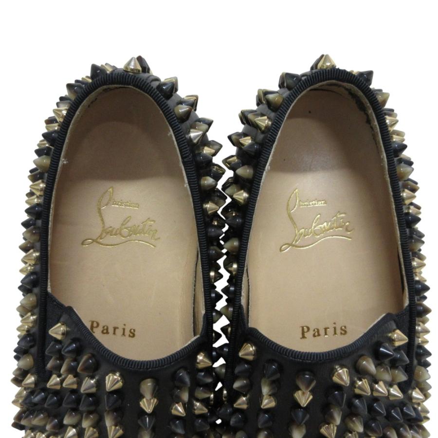 Christian Louboutin スエード刺繍スリッポン 38 Christian Louboutin スエード刺繍スリッポン 38 Christian Louboutin