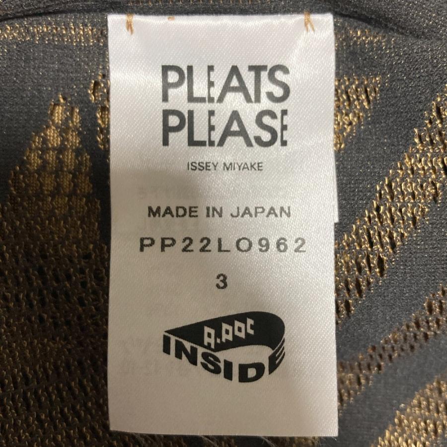 美品 PLEATS PLEASE ISSEY MIYAKE プリーツプリーズ イッセイミヤケ  A-POC INSIDE ショール カーディガン PP22LO962 size3 ベージュ レディース 古着 中古 USED PLEATS PLEASE（プリーツ プリーズ） 美品 PLEATS PLEASE ISSEY MIYAKE