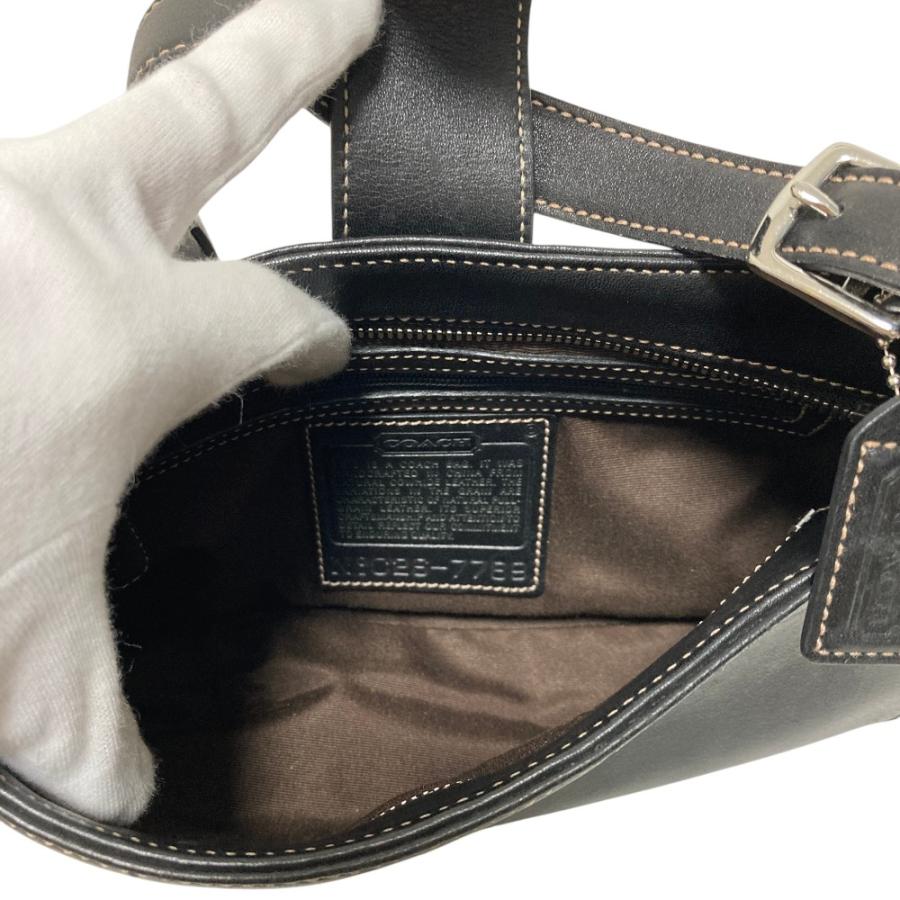 COACH（コーチ） 良品 レザー ワンショルダーバッグ 7789 ブラック