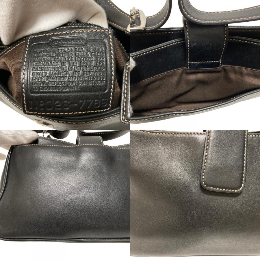 COACH（コーチ） 良品 レザー ワンショルダーバッグ 7789 ブラック