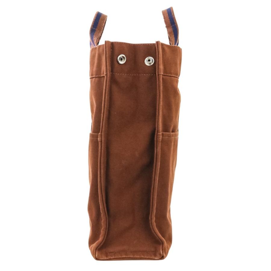 良品 HERMES エルメス フールトゥ トートMM キャンバス バッグ ブラウン レディース 古着 中古_3