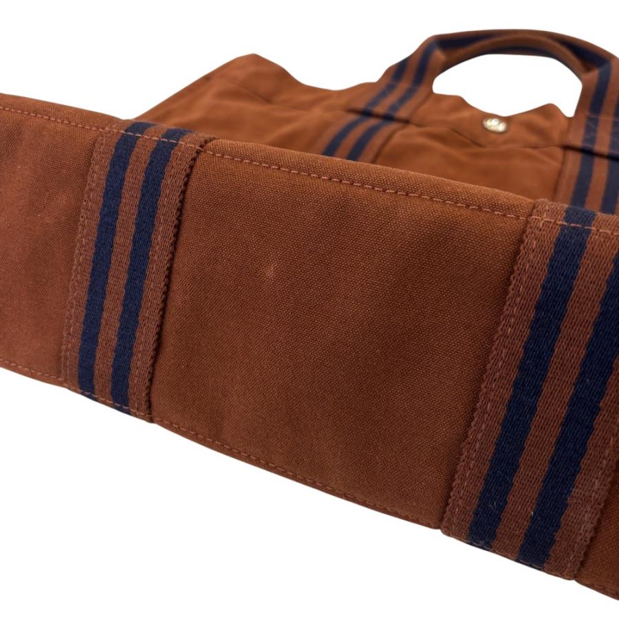 良品 HERMES エルメス フールトゥ トートMM キャンバス バッグ ブラウン レディース 古着 中古_8