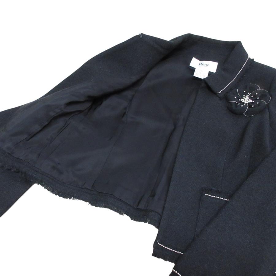 Rene（ルネ） 美品 カメリア付き ツイードジャケット スカート