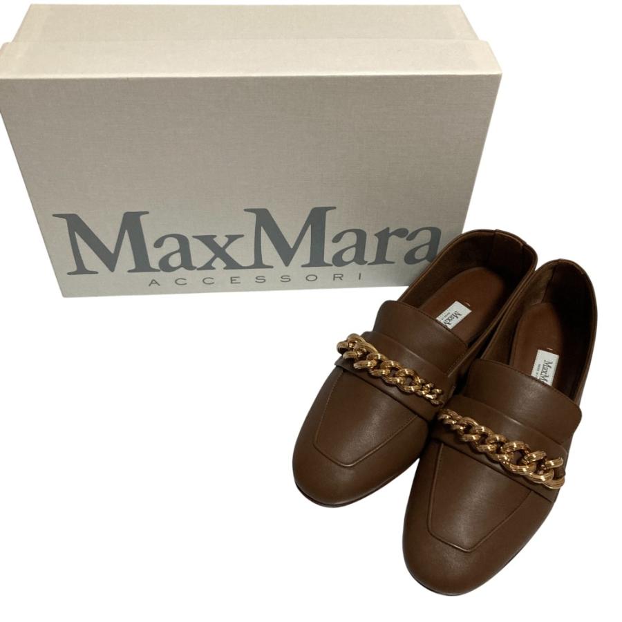 Max Mara（マックスマーラ） 未使用 レザー チェーン モカシンシューズ 