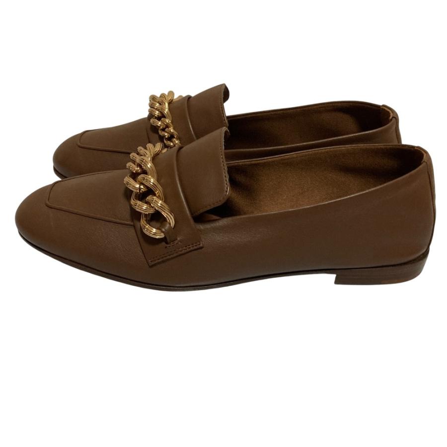 Max Mara（マックスマーラ） 未使用 レザー チェーン モカシンシューズ 