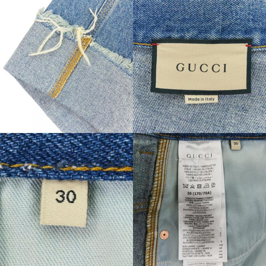 GUCCI（グッチ） 良品 24SS GUCCI ウォッシュ加工 ボタンフライ バギー