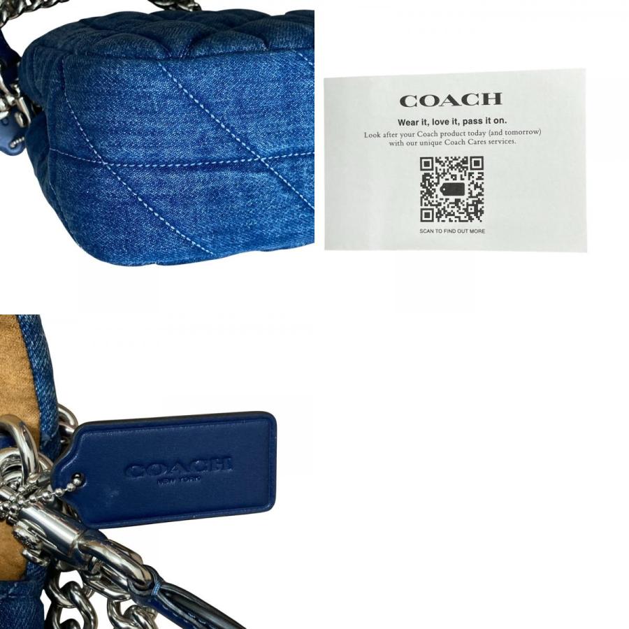 COACH（コーチ） 美品 クインバッグ キルティング デニム チェーン