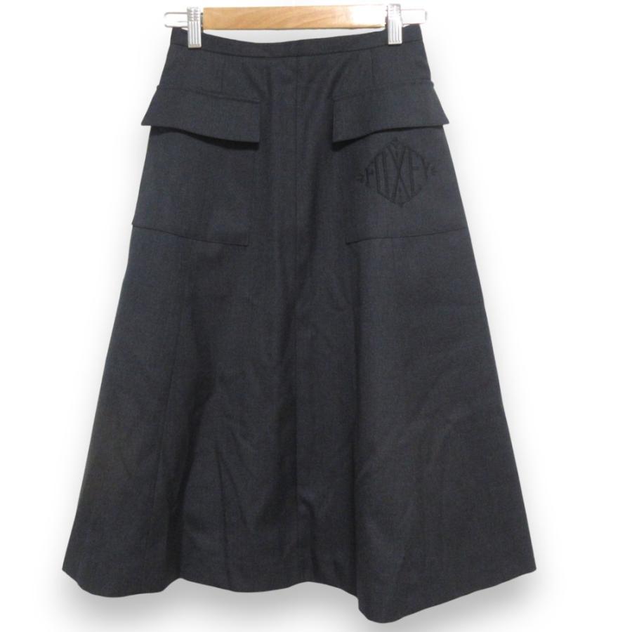 FOXEY（フォクシー） 美品 Skirt Noblea バックポケット刺繍 フレア