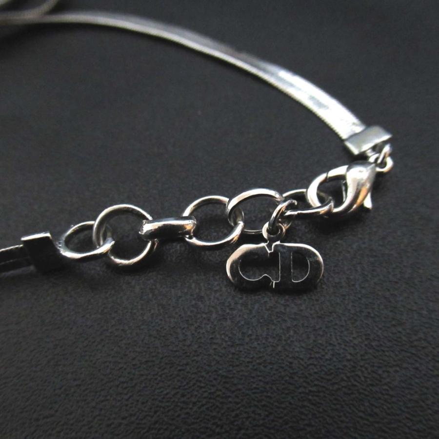 大幅値下げ‼️ 【美品】Dior ロゴプレート リボン ブレスレット ディオール シルバー Christian Dior（クリスチャン・ディオール） 美品 CDロゴ リボン