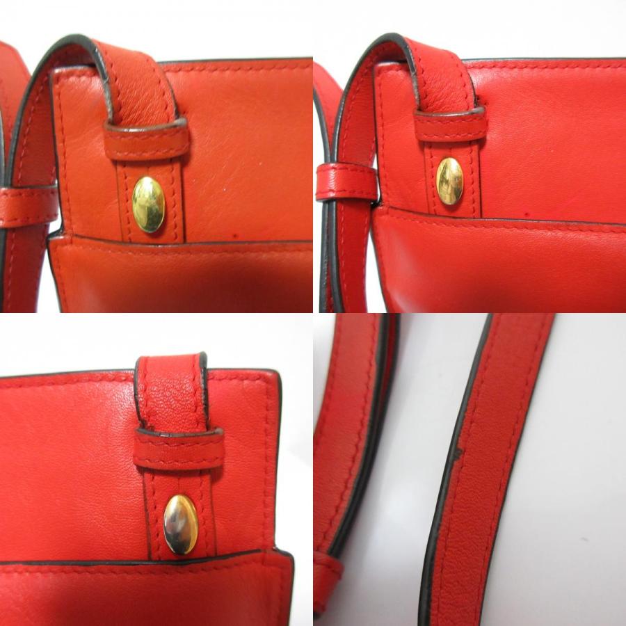 LOEWE ロエベ ラージダブルポーチ レッド  レディース 古着 中古 USED LOEWE（ロエベ） ラージダブルポーチ レッド レディース 古着 中古