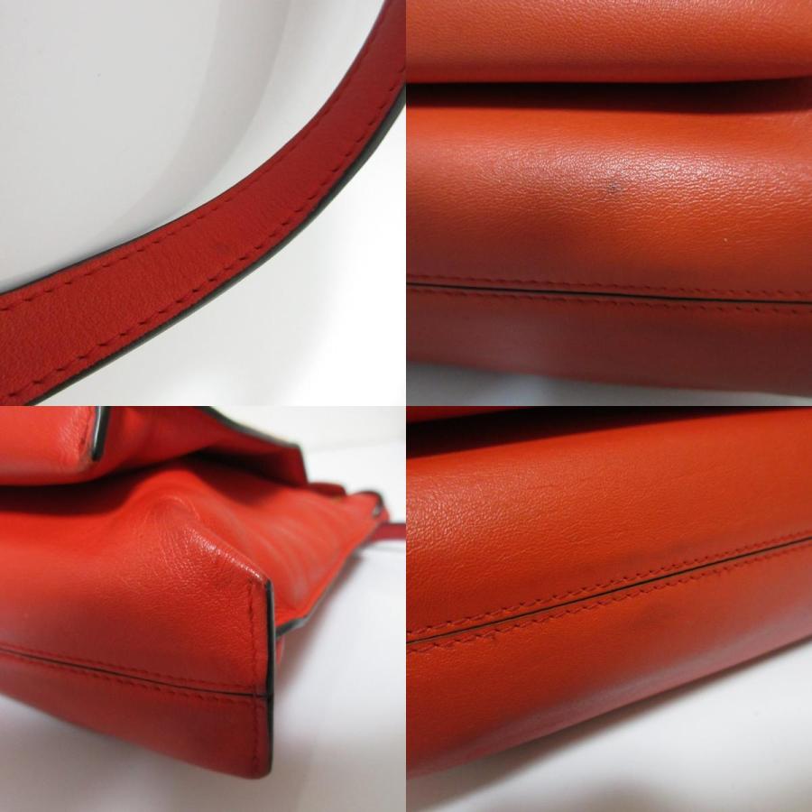 LOEWE ロエベ ラージダブルポーチ レッド  レディース 古着 中古 USED LOEWE - LOEWE ロエベ ラージダブルポーチ レッド レディース 古着