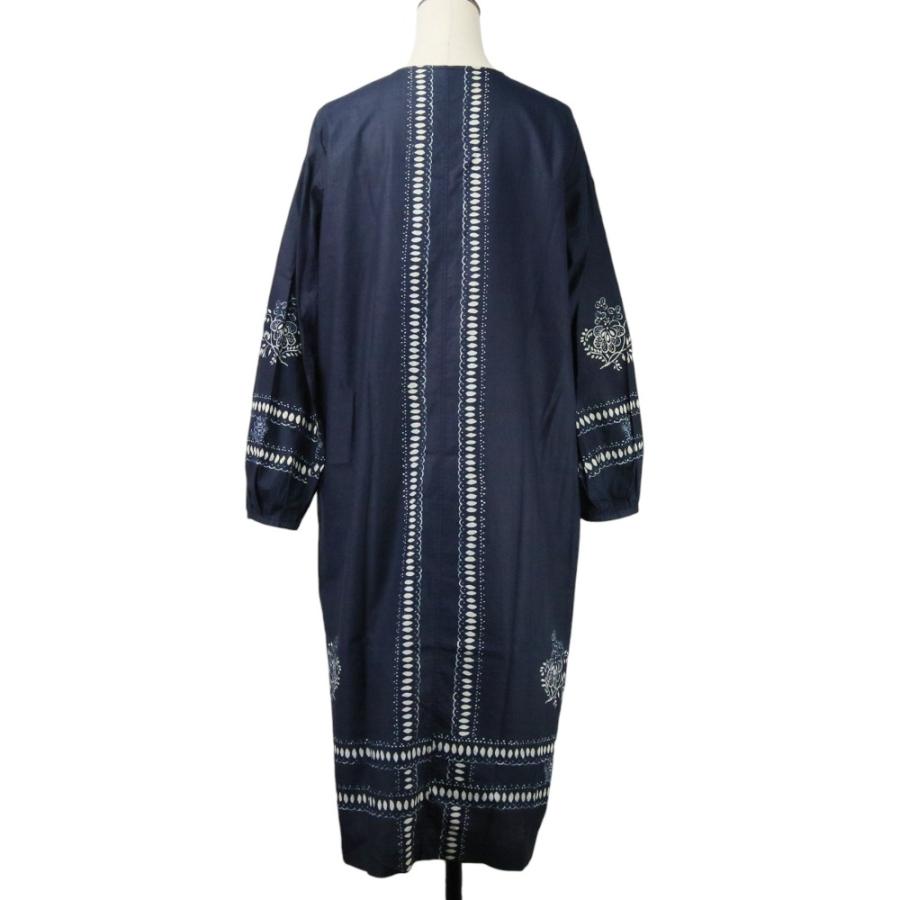 美品 45R フォーティファイブアール 藍染 ロング ワンピース 8115021