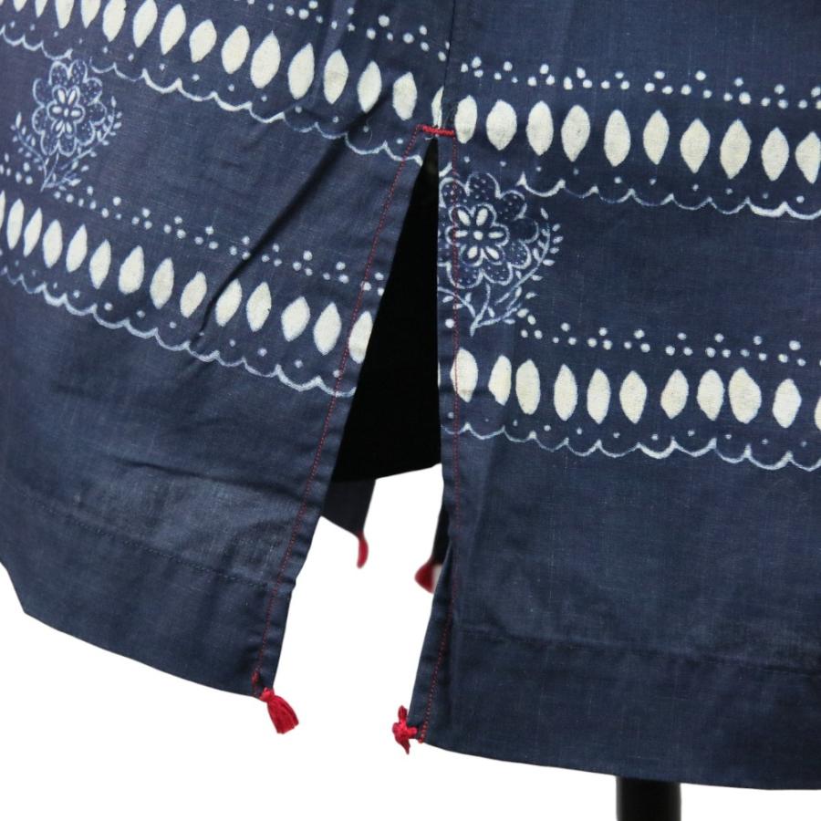 美品 45R フォーティファイブアール 藍染 ロング ワンピース 8115021