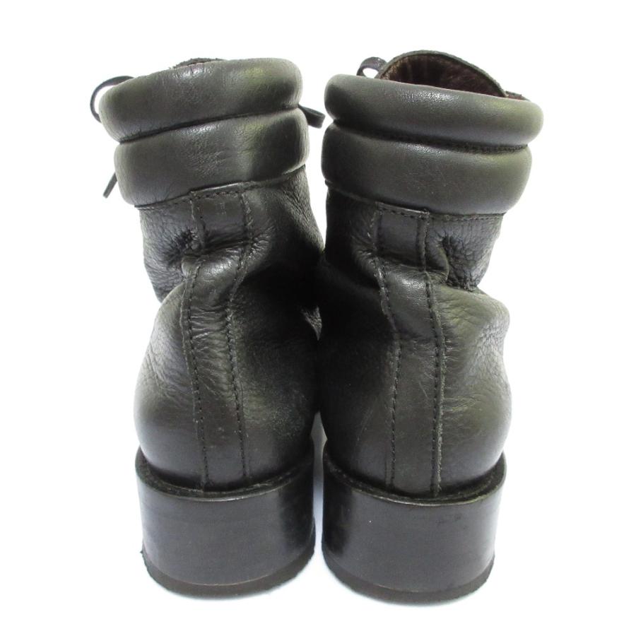 MaxMara ブラック レースアップブーツ Max Mara（マックスマーラ） 良品 レースアップ レザーブーツ ショート
