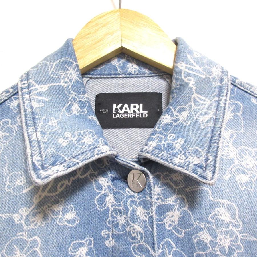 KARL LAGERFELD（カール・ラガーフェルド） 美品 フラワープリント 総 