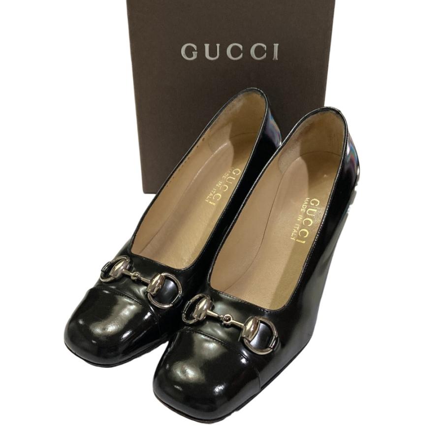 新品✨GUCCI グッチ　バンブー　ビットローファー　ブラック　レザー　パンプス GUCCI（グッチ） 美品 ビットローファー パンプス サイズ7B 24cm相当
