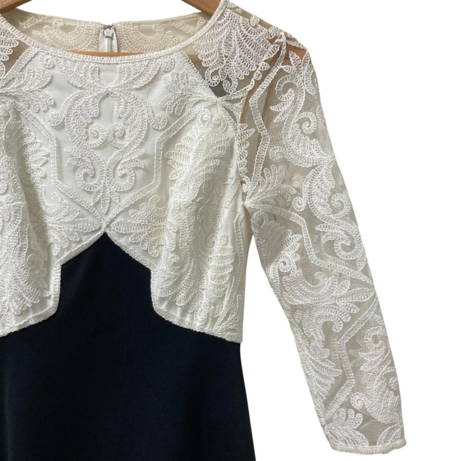 Tadashi Shoji 美品 タダシショージ レース シアースリーブ ロング 
