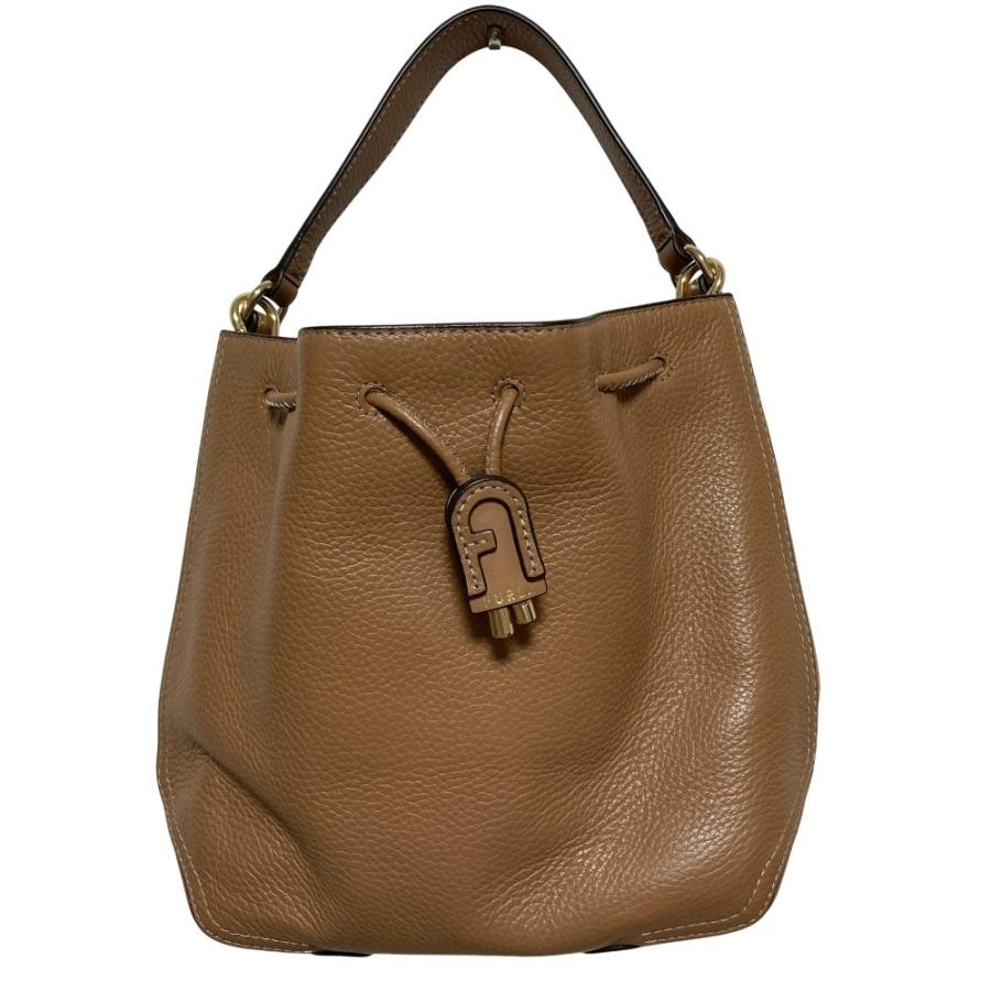 FURLA（フルラ） 美品 ATENA アーチロゴ 2way巾着バッグ