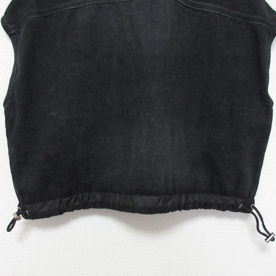 美品 24SS sacai サカイ ワイドシルエット ノースリーブ デニムシャツジャケット 24-07136 サイズ1 ブラック レディース 古着 中古 USED sacai（サカイ） 美品 24SS sacai ワイドシルエット ノースリーブ
