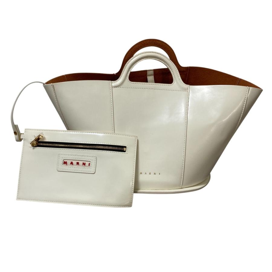 MARNI（マルニ） 良品 ポーチ付き トロピカリア バケット レザー 